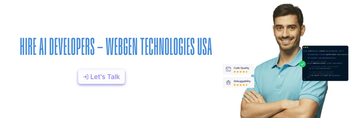 Hire AI Developers – Webgen Technologies USA 